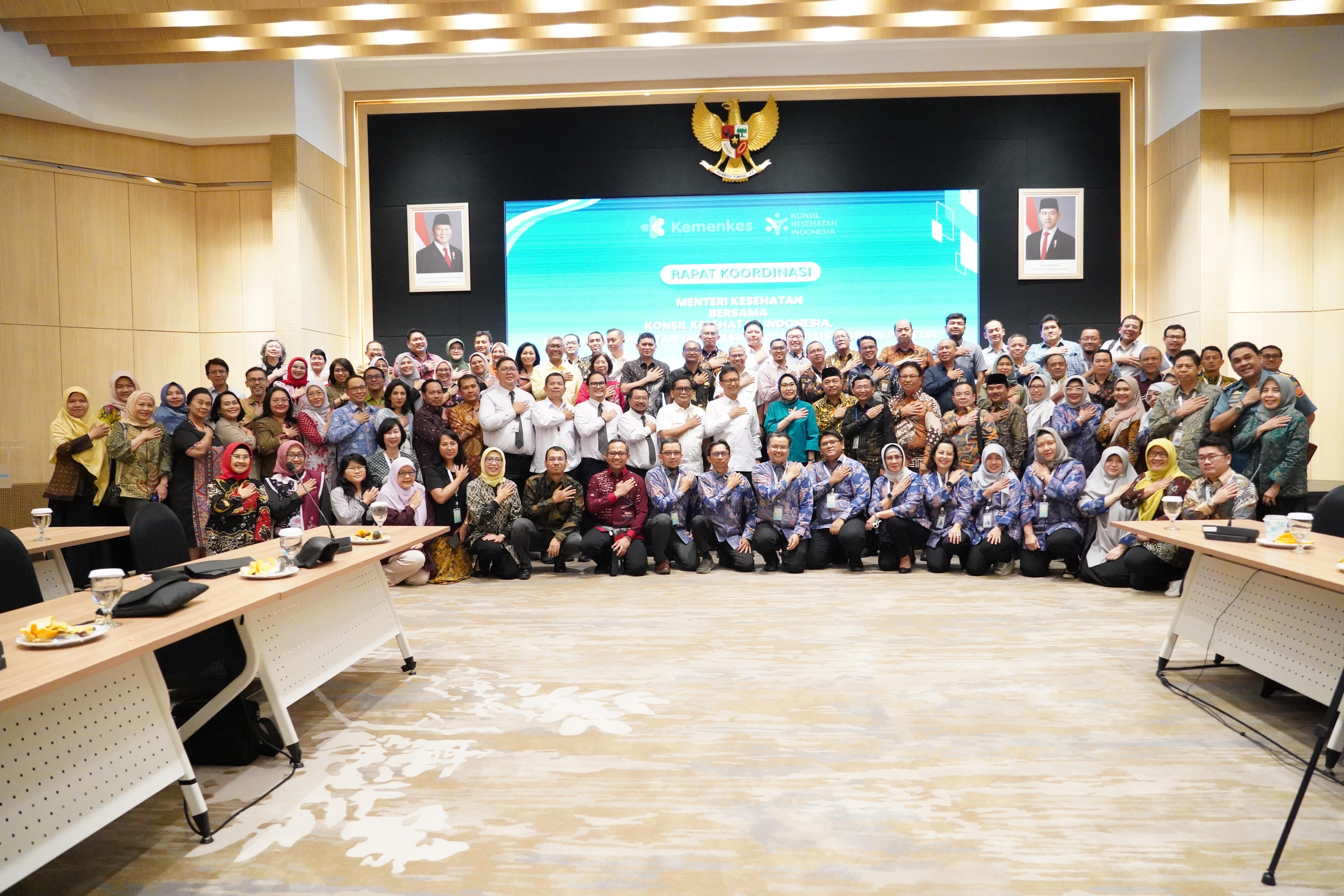 RAPAT KOORDINASI MENTERI KESEHATAN BERSAMA KONSIL KESEHATAN INDONESIA, KOLEGIUM KESEHATAN INDONESIA DAN MAJELIS DISIPLIN PROFESI